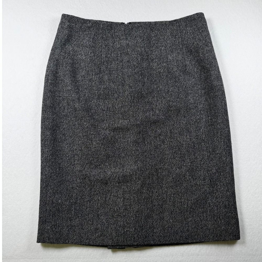 Banana Republic Wool Blend Pencil Skirt Women's Size 2 Gray Career Office Lined